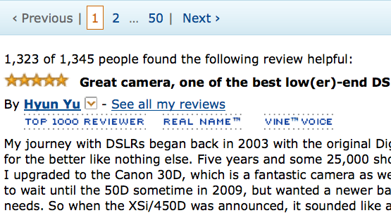 There’s no need to leave the page to see this reviewer’s bona fides.