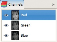 Deselecting the Green and Blue channels