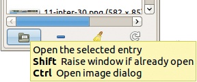 The Dialog button tooltip