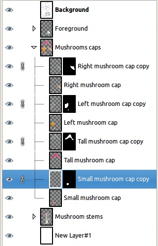 Linking noncontiguous layers