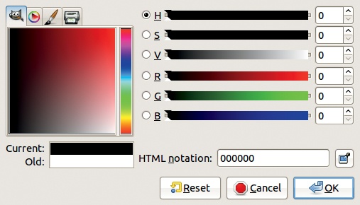 The Color to Alpha Color chooser