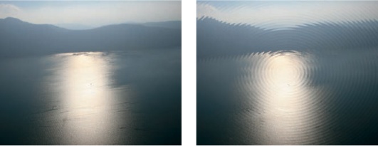 The Waves animation, before (left) and after (right)