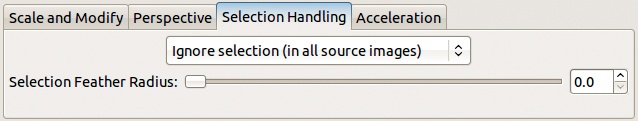 The Selection Handling tab