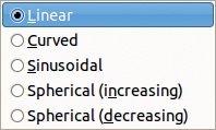 The Blending Function for Segment submenu