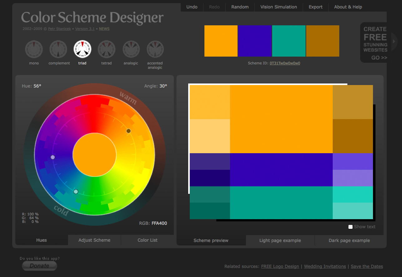 Color Scheme Designer 3—the author’s pick