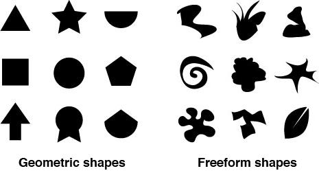 Geometric and freeform shapes