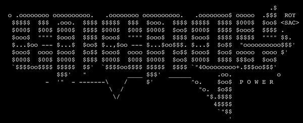 Energy BBS ASCII art by Carsten Cumbrowski