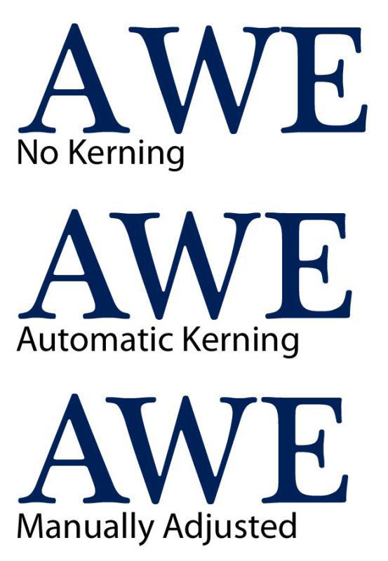 AWE-inspiring kerning examples