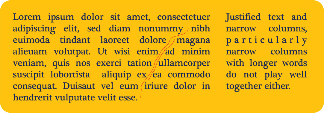 Justification problems: can you spot the three other rivers present in this lorem ipsum text?