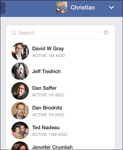 Facebook is showing me some of the folks I engage with frequently as well as their activity status.