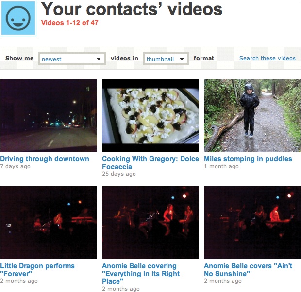 Recent videos from my contacts on Vimeo.