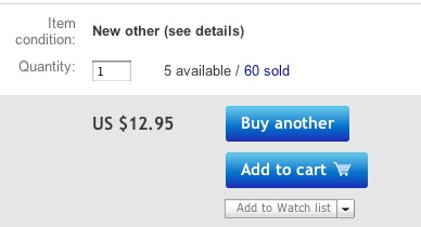 An example of a loop. On eBay, if you’ve bought the same item in the past, the button changes from “Buy it now” to “Buy another.” (Courtesy Jason Seney and Little Big Details.)