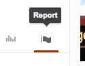 Clicking the Report button on YouTube automatically stops the video you’re about to report. It performs the next likely action for you. (Courtesy Aaron Laibson and Little Big Details.)