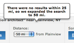 Meetup.com adjusts your search results to attempt to correct the error of no found results. (Courtesy Michael J. Morgan and Little Big Details.)