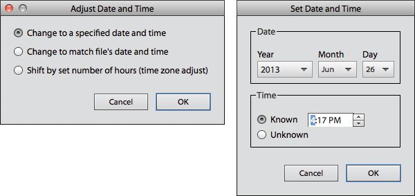 Figure 39: The Elements Organizer’s two-step dialog dance.