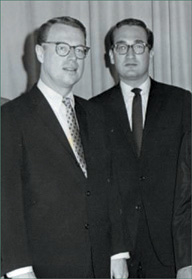 Arthur Rankin Jr. and Jules Bass. (Courtesy of Rick Goldschmidt Archives/www.rankinbass.com.)