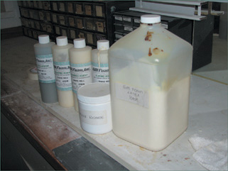 A foam latex kit: base with foaming, curing, and gelling agents. (Courtesy of the Clayman’s 3D Cartoon Communications.)