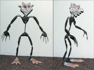 Here is the finished armature, front and side.