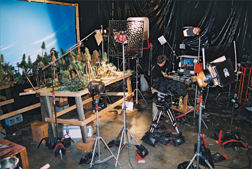 An exterior set from MTV/Insight Films Monster Island. (Copyright 2004 Bowes Productions.)