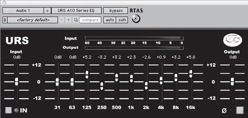 A type of equalizer that has a slider for the level of each band of frequencies, but that does not allow control over bandwidth or frequency center, is called a graphic equalizer.