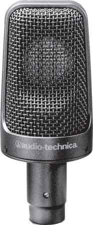 A side-address microphone picks up sound best from the side, rather than the end. In this case, you can see the round diaphragm behind the screen of the microphone.