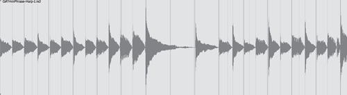 In a REX file, the audio is chopped into rhythmic slices so that it can be played back faster or slower or otherwise manipulated.