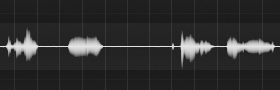 This image shows the sensitivity of the On Input and Input options that you see when dragging the mouse over the level meter. With this setting, the audio already recorded would have not made it into the Edison because the signal is below the threshold.