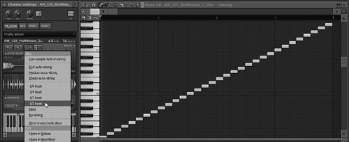 Sample with 1/2-beat slicing.