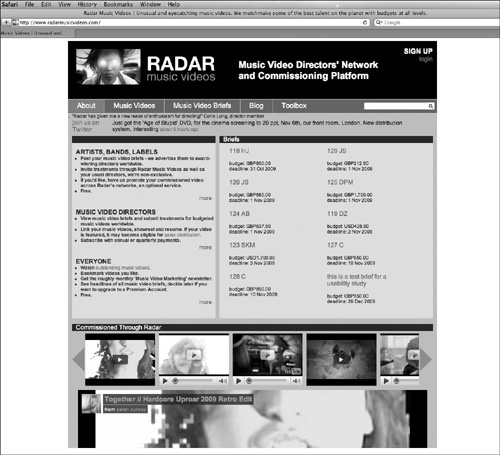 Radar Music Videos is a site with a total focus on making music videos and posting them online.