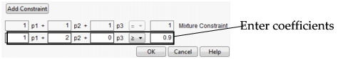 Enter Coefficients