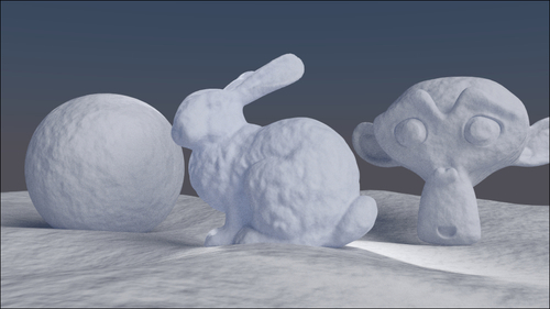 Creating a snow material using procedural textures