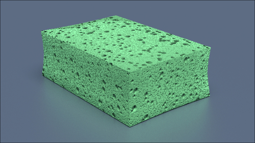 Creating a synthetic sponge material with procedurals