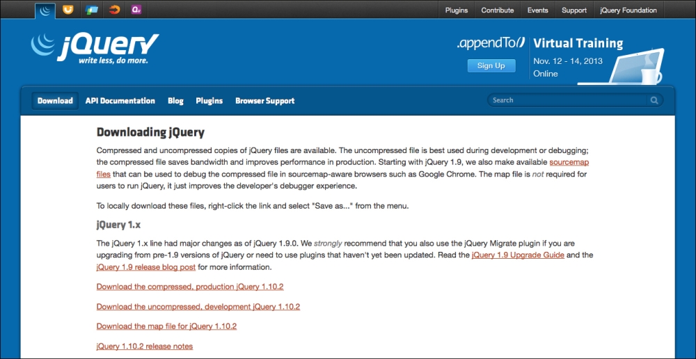 Downloading and including jQuery
