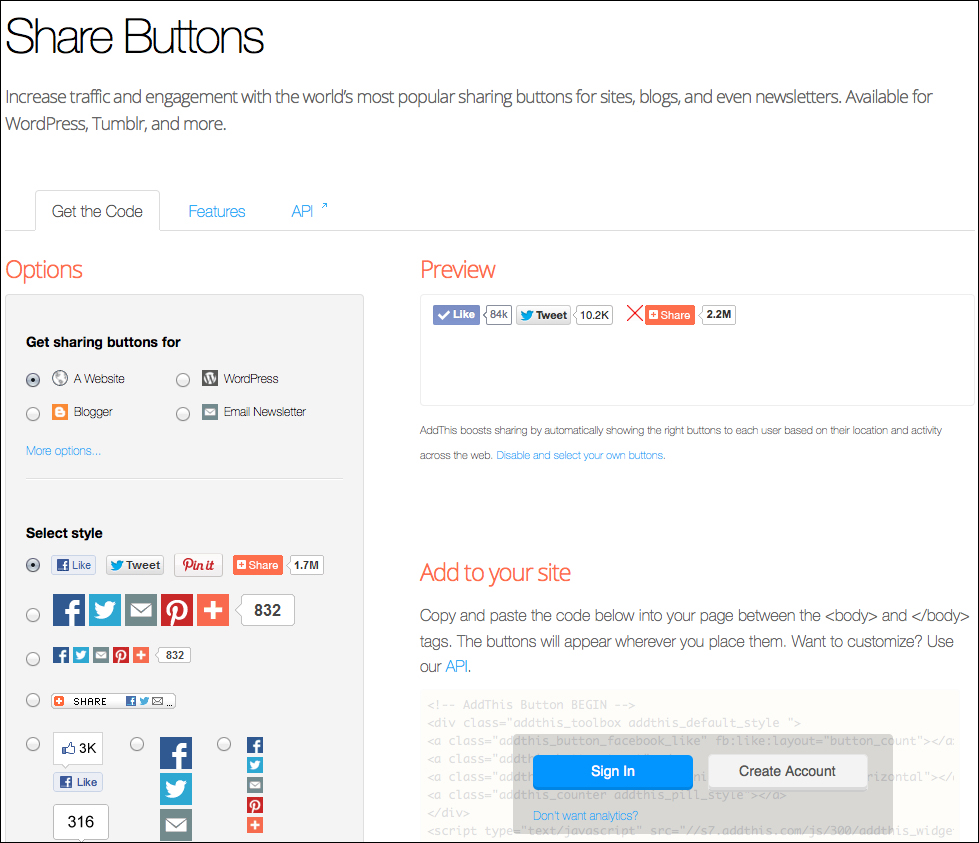 Integrating the social plugin in the product page