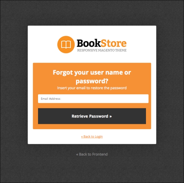 Customizing the retrieve password form