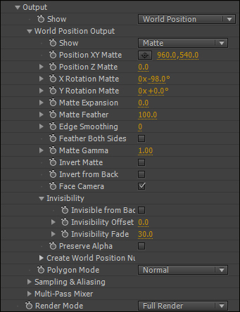 World position mattes