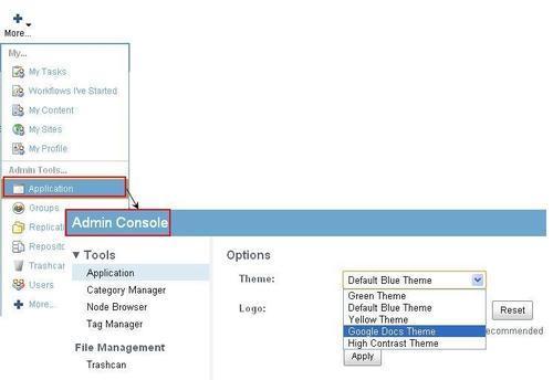 How to change the Alfresco Share global theme