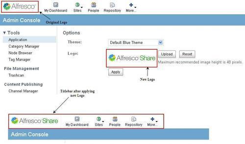 Changing the Alfresco logo