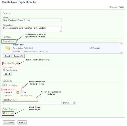 Replication jobs