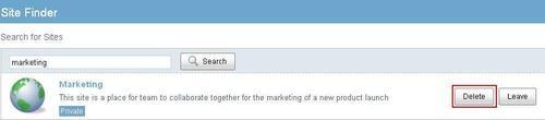 Deleting site