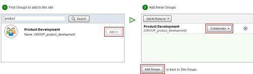 Adding groups to a site