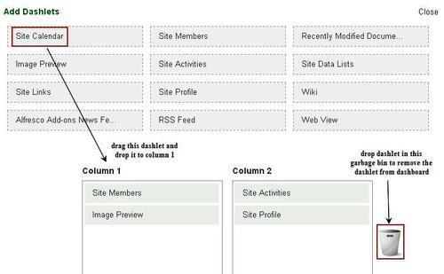 Customizing Site Dashboard