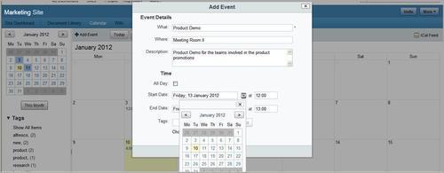 Adding an event