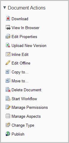 Document actions