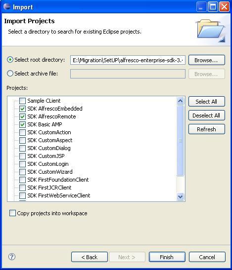 Configuring the Alfresco SDK using Eclipse