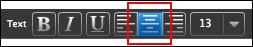 Width and alignment controls