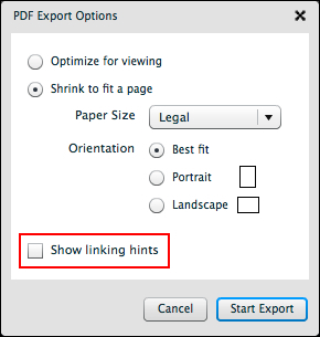 Exporting to PDF