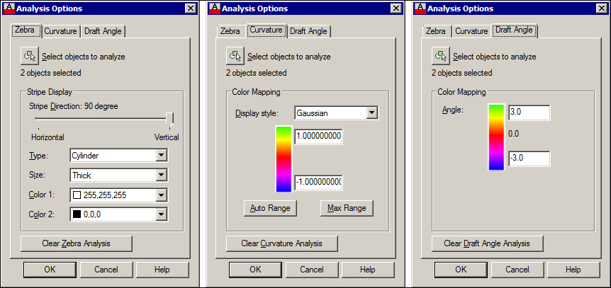 The ANALYSISOPTIONS command