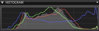 Histogram for the image in , produced using Capture One