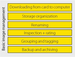 Our first workflow steps on the computer: image transfer and management